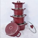 Bosch 10-Piece Granite Non-Stick Cookware Set – Maroon