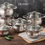 Edenberg 12-Piece Stainless Steel Cookware Set