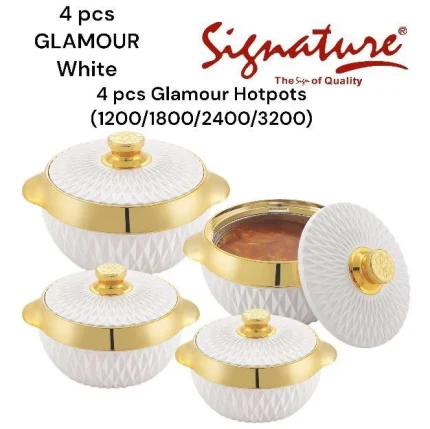 GLAMOUR 4-Piece Insulated Hotpot Set