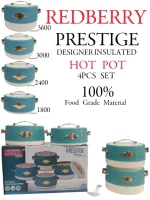 PRESTIGE 4 Piece Designer Insulated Hotpot Set – Blue