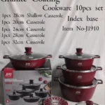 10-Piece Redberry JIO Granite Nonstick Cookware Set