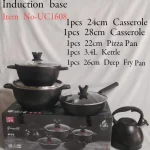 9pcs REDBERRY UCC Life Granite Non-Stick Cookware Set