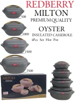 MILTON OYSTER 4-Piece Insulated Designer Hotpot Set – Grey