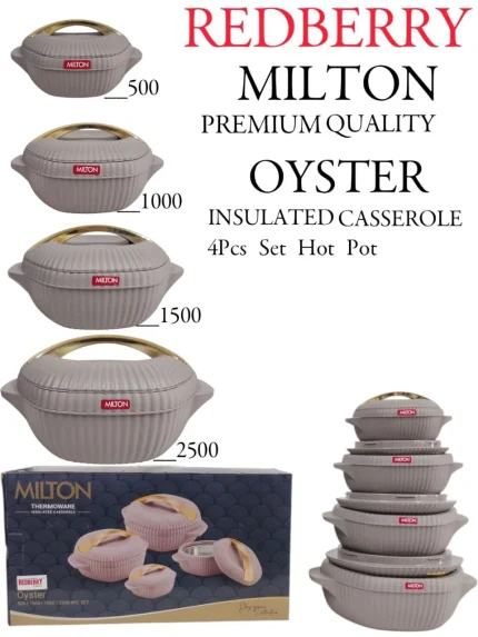 MILTON OYSTER 4-Piece Insulated Designer Hotpot Set – Chocolate