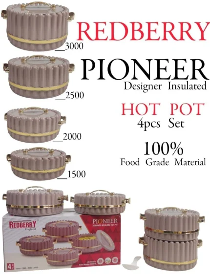 PIONEER 4 Piece Insulated Hotpot Set
