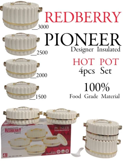 PIONEER 4 Piece Insulated Hotpot Set