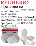 40-Piece REDBERRY Opalware Dinner Set | Smart Enterprise – Code-white