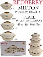 4-Piece REDBERRY MILTON Pearl Insulated Hotpot Set – Cream
