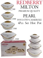 4-Piece REDBERRY MILTON Pearl Insulated Hotpot Set – White