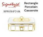 Signature Rectangular White Porcelain Casserole – 1.3 L