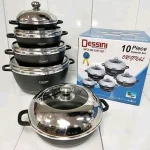 10-Piece DESSINI Non-Stick Aluminum Cookware Set