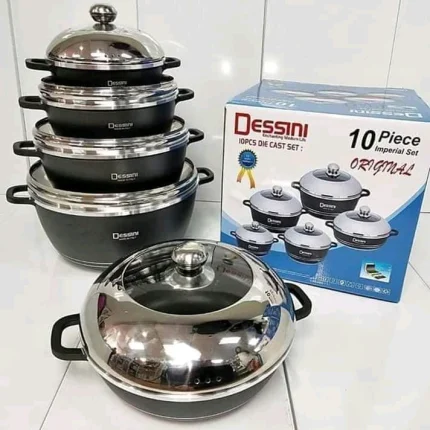 10-Piece DESSINI Non-Stick Aluminum Cookware Set