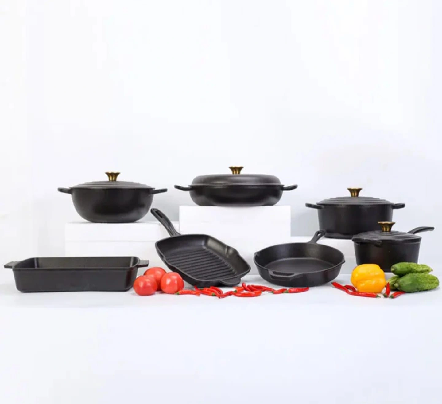 11-piece cast iron cookware set 11-piece cast iron cookware set