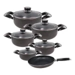 11-Piece JP Aluminum Non-Stick Cookware Set