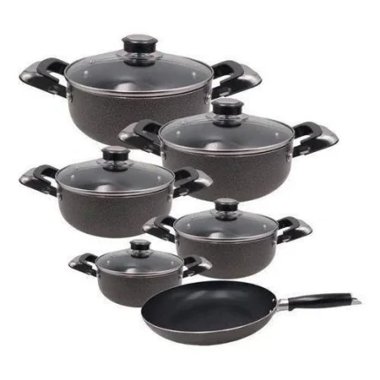 11-Piece JP Aluminum Non-Stick Cookware Set