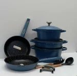 12-Piece UCC Life Blue Aluminum Non-Stick Cookware Set