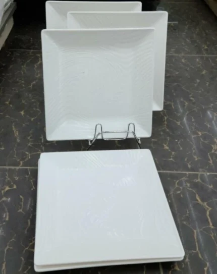 12-Piece Squared Melamine Plates Set