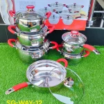 12pcs Induction Base Stainless Steel Cookware Set