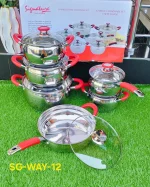 12pcs Induction Base Stainless Steel Cookware Set