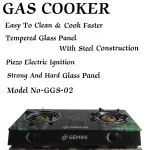 2-Burner Gas Cooker with Glass Top