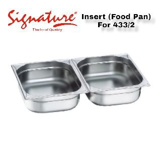 2 Pcs Food Pan Inserts for Double Chafing Dish 2 Pcs Food Pan Inserts for Double Chafing Dish