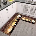 2-Piece Kitchen Mat Set - Non-Slip Rubber