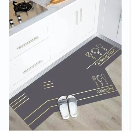 2-Piece Kitchen Mat Set - Non-Slip Rubber