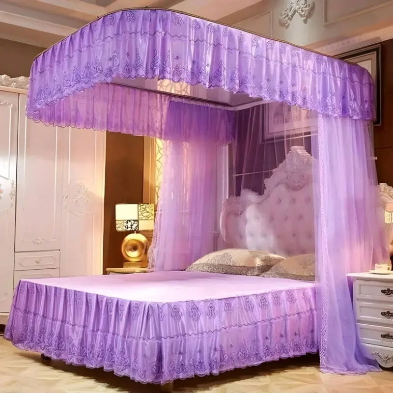 2 Stand Rail Mosquito Net – 6 by 6, Purple