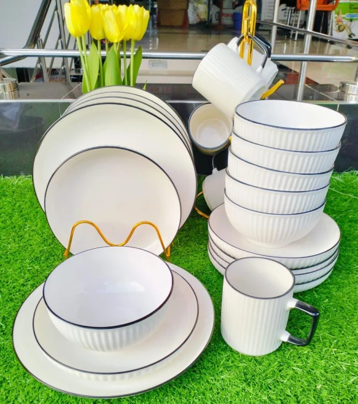 24-Piece Japanese Ceramic Dinner Set | Smart Enterprise
