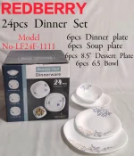 24-Piece Opal Ware Dinner Set