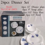 24-Piece Opal Ware Dinner Set