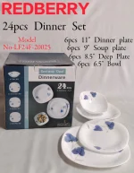 24-Piece Opal Ware Dinner Set