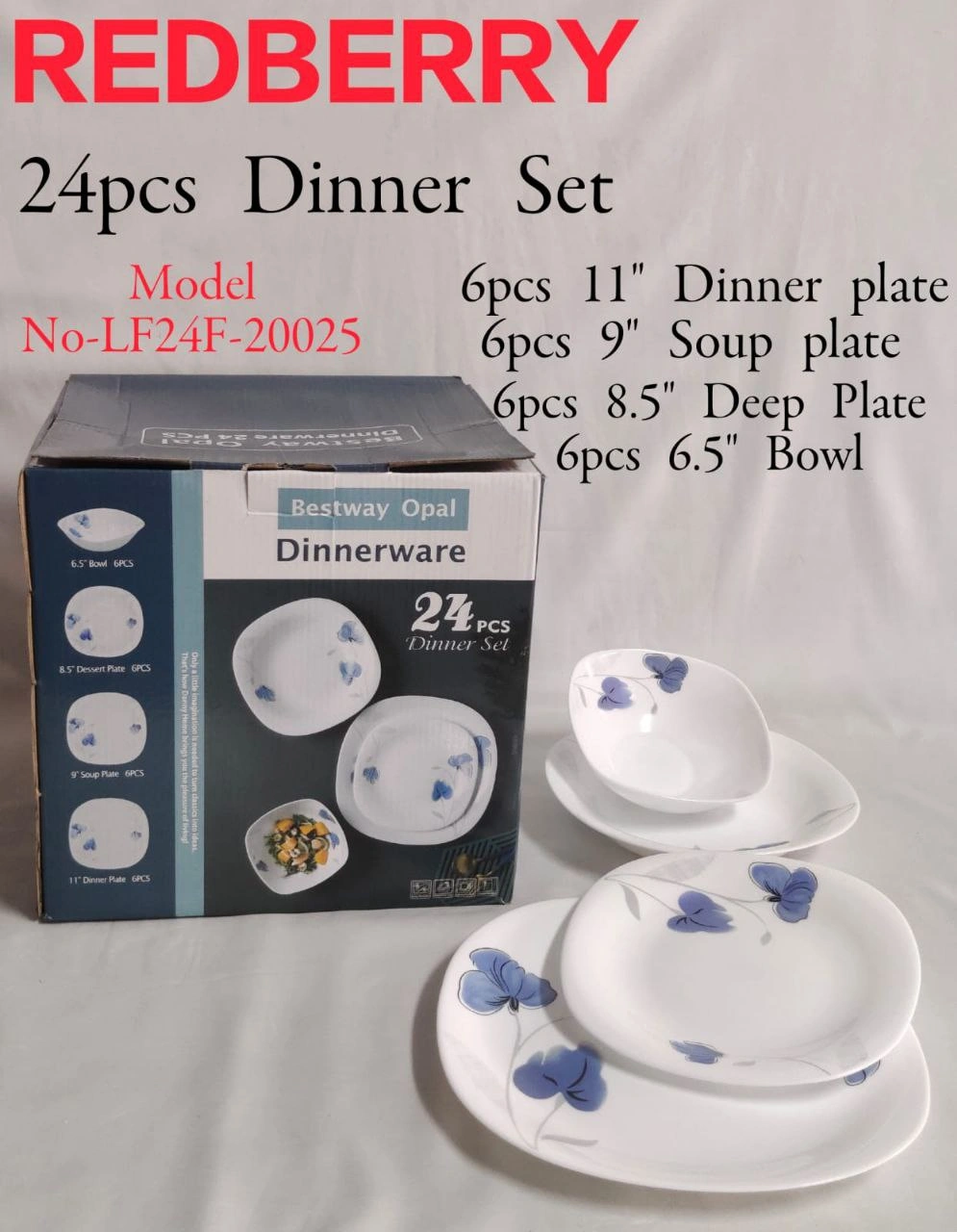 24-Piece Opal Ware Dinner Set 24-Piece Opal Ware Dinner Set