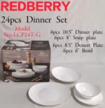 24-Piece Gold Line OpalWare Dinner Set | Smart Enterprise