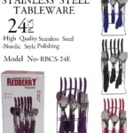 24-Piece Stainless Steel Cutlery Set – Bluish, Stainless Steel