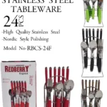 24-Piece Stainless Steel Cutlery Set – Brown, Stainless Steel