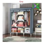 3-Column Wooden Wardrobes – Grey