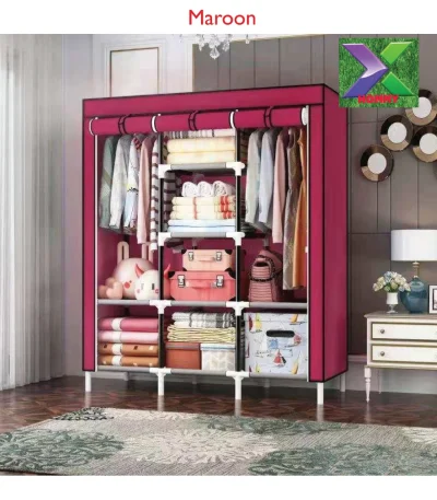 3-Column Wooden Wardrobe | Smart Enterprise – Black