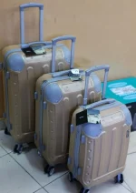 3-in-1 Luxurious Fibre Suitcase Set – Size 4 – Bronze with Grey