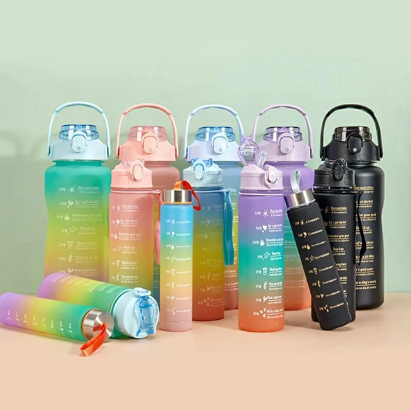 3 In 1 Motivational Water Bottle