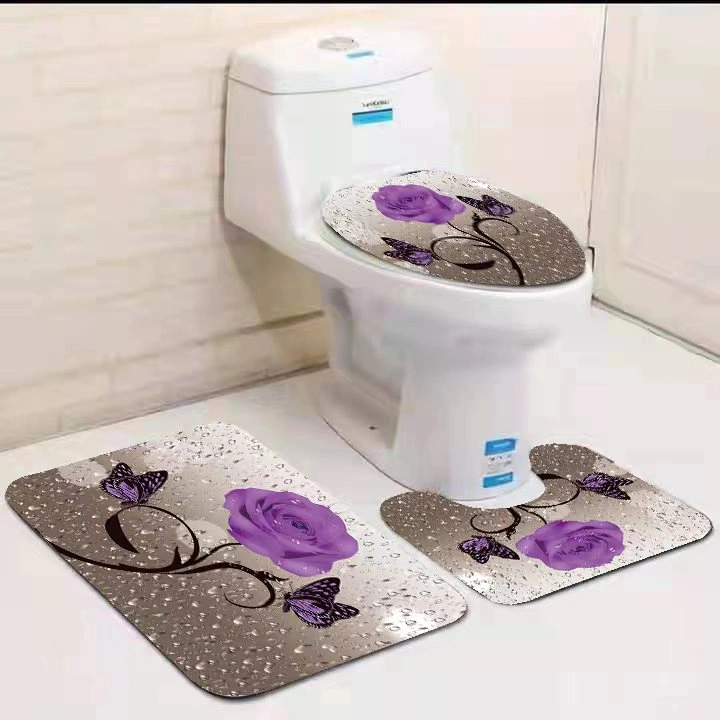 3-in-1 Toilet Mat Set – Print 12