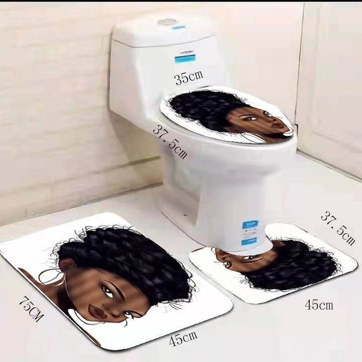 3-in-1 Toilet Mat Set – Print 4