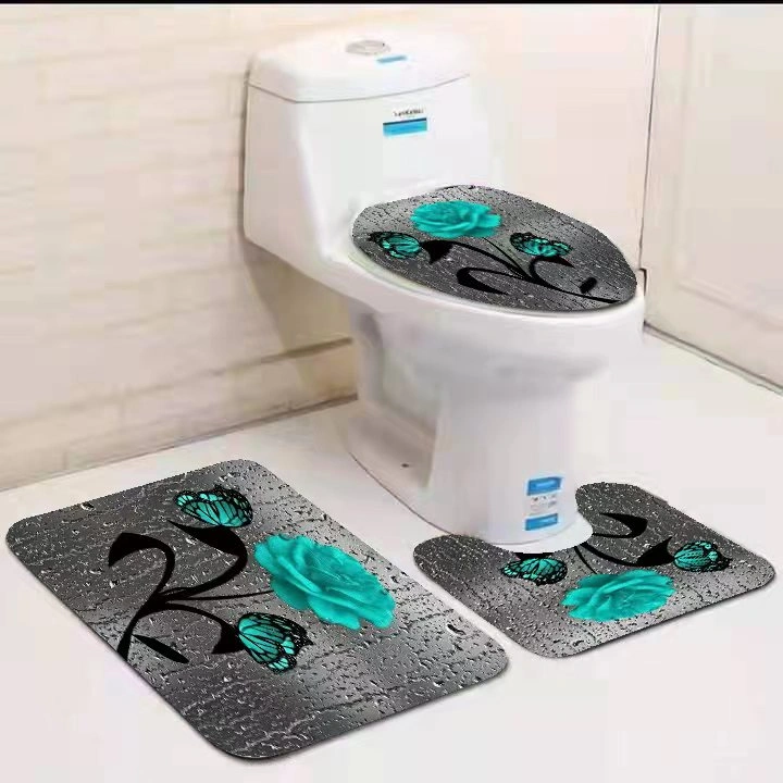 3-in-1 Toilet Mat Set – Print 5