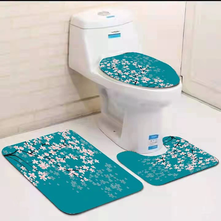 3-in-1 Toilet Mat Set – Print 6