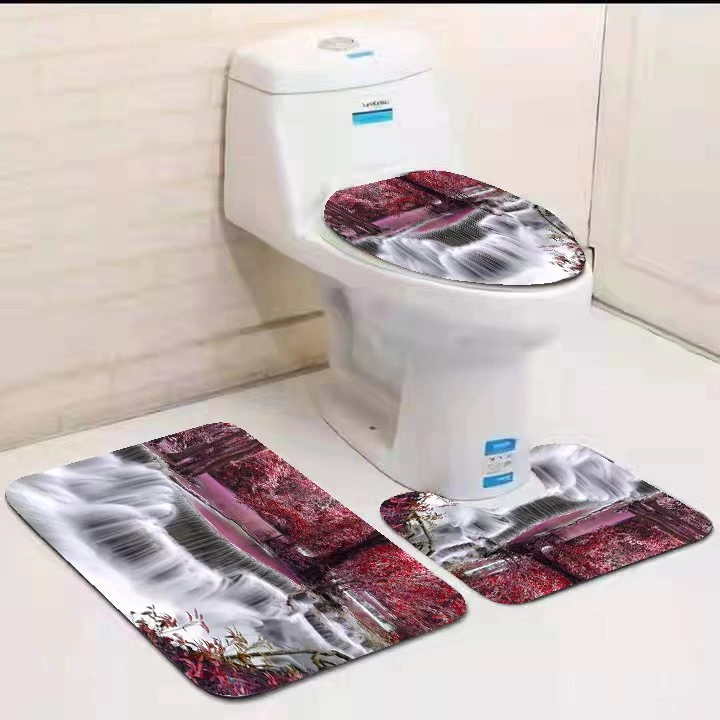 3-in-1 Toilet Mat Set – Print 10