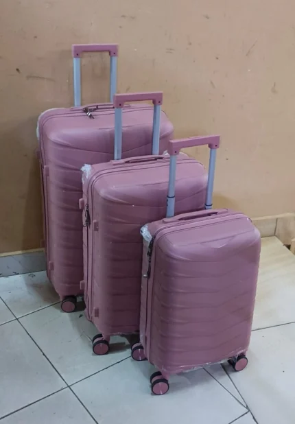 3-in-1 Unbreakable PP Suitcase Set Size 4 | Smart Enterprise – 4, Maroon