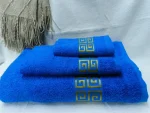 3-Piece Egyptian Cotton Towel Set – Blue