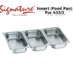 3 Pcs Food Pan Inserts for Triple Chafing Dish