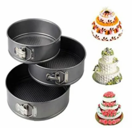 3-Piece Round Non-Stick Cake Baking Tin Set