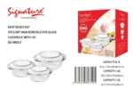 3-piece Signature Clear Glass Casserole Set